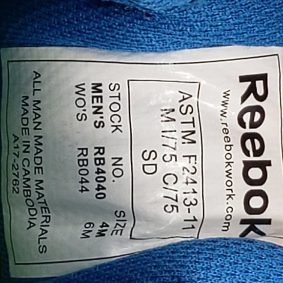 Reebok Sublite Cushion Alloy Toe RB044 Blue/Grey - Picture 8 of 8